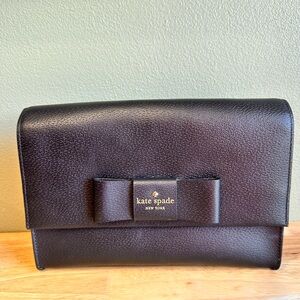 Kate Spade Elegant Black Bow Clutch